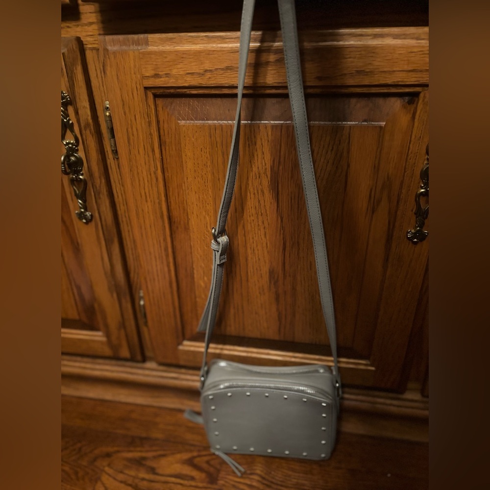 NWOT Nine West Gray Crossbody Bag with Stud Accents